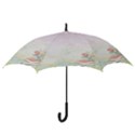 Romantic Watercolor Books and Flowers Hook Handle Umbrellas (Large) View3