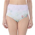 Romantic Watercolor Books and Flowers High-Waist Bikini Bottoms View1