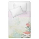 Romantic Watercolor Books and Flowers Duvet Cover Double Side (Single Size) View1