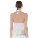 Romantic Watercolor Books and Flowers Babydoll Tankini Top View2