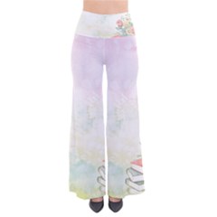 Romantic Watercolor Books And Flowers Pants by paulaoliveiradesign