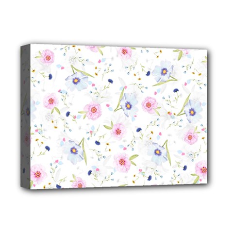 Floral Cute Girly Pattern Deluxe Canvas 16  x 12  