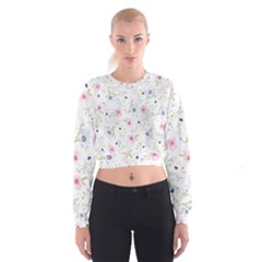 Floral Cute Girly Pattern Cropped Sweatshirt