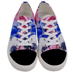 Pink & Purple Vintage Florals Women s Low Top Canvas Sneakers