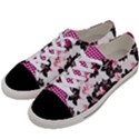 Magenta Polka Dots Florals Women s Low Top Canvas Sneakers View2