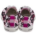 Magenta Polka Dots Florals Women s Low Top Canvas Sneakers View4