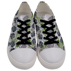  Black Hawaiin Florals Women s Low Top Canvas Sneakers