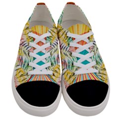  Colorful Leafy Leaves Women s Low Top Canvas Sneakers