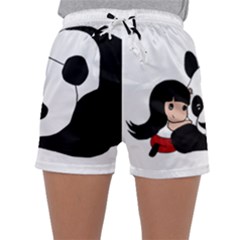 Girl And Panda Sleepwear Shorts