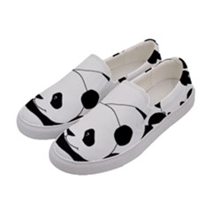 Girl And Panda Women s Canvas Slip Ons