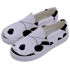 Girl And Panda Kids  Canvas Slip Ons