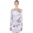 Unicorn sheep Long Sleeve Off Shoulder Dress View1