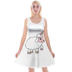 Unicorn Sheep Reversible Velvet Sleeveless Dress by Valentinaart