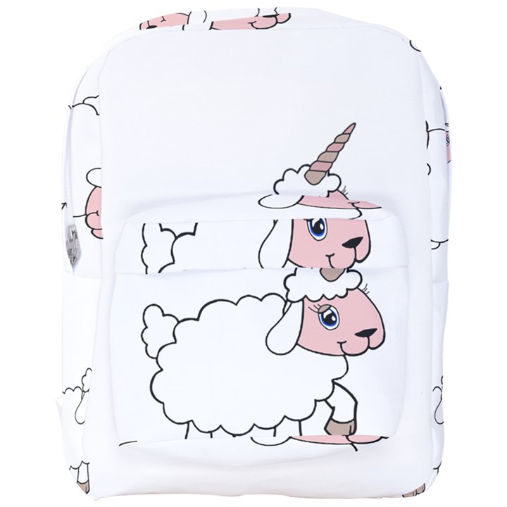 Unicorn sheep Full Print Backpack