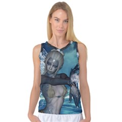 The Wonderful Water Fairy With Water Wings Women s Basketball Tank Top by FantasyWorld7