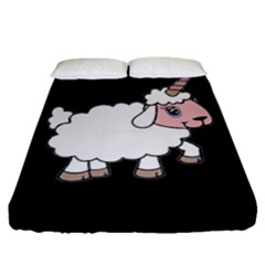 Unicorn Sheep Fitted Sheet (queen Size) by Valentinaart