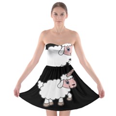 Unicorn Sheep Strapless Bra Top Dress by Valentinaart