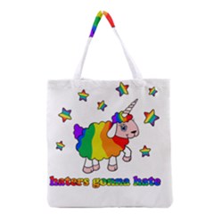 Unicorn Sheep Grocery Tote Bag by Valentinaart