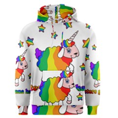 Unicorn Sheep Men s Pullover Hoodie by Valentinaart