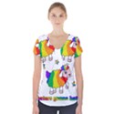 Unicorn sheep Short Sleeve Front Detail Top View1