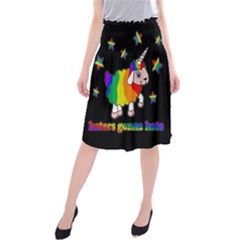 Unicorn Sheep Midi Beach Skirt by Valentinaart