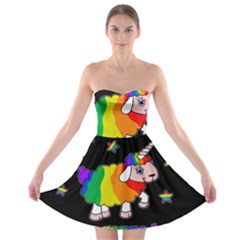 Unicorn Sheep Strapless Bra Top Dress by Valentinaart