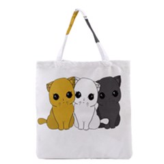 Cute Cats Grocery Tote Bag by Valentinaart