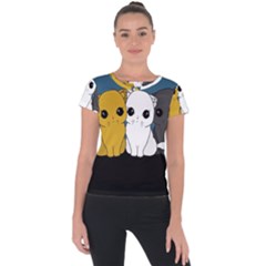 Cute Cats Short Sleeve Sports Top 