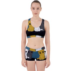 Cute Cats Work It Out Sports Bra Set by Valentinaart