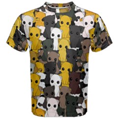 Cute Cats Pattern Men s Cotton Tee