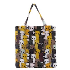 Cute Cats Pattern Grocery Tote Bag by Valentinaart