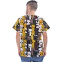 Cute cats pattern Men s V-Neck Scrub Top View2