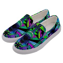 Arcturian Astral Travel Grid - Men s Canvas Slip Ons