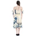 The Classic Japanese Great Wave off Kanagawa by Hokusai Shoulder Tie Bardot Midi Dress View2