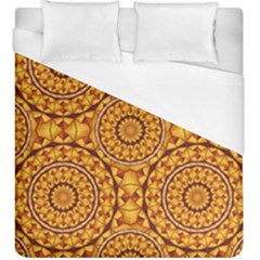 Golden Mandalas Pattern Duvet Cover (king Size) by linceazul