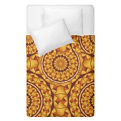 Golden Mandalas Pattern Duvet Cover Double Side (single Size) by linceazul