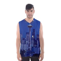 Space Needle Seattle Washington Men s Basketball Tank Top by Nexatart