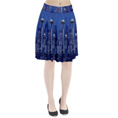 Space Needle Seattle Washington Pleated Skirt by Nexatart