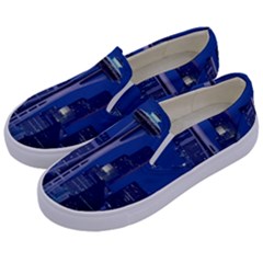 Space Needle Seattle Washington Kids  Canvas Slip Ons