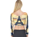 Eiffel Tower Paris France Landmark Long Sleeve Crop Top View2