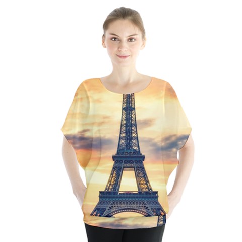 Eiffel Tower Paris France Landmark Blouse by Nexatart