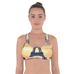 Eiffel Tower Paris France Landmark Cross Back Sports Bra