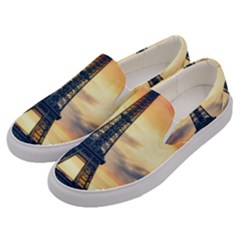 Eiffel Tower Paris France Landmark Men s Canvas Slip Ons