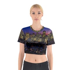 San Francisco California City Urban Cotton Crop Top by Nexatart