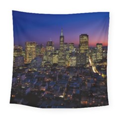 San Francisco California City Urban Square Tapestry (large) by Nexatart