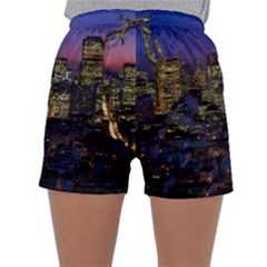 San Francisco California City Urban Sleepwear Shorts by Nexatart