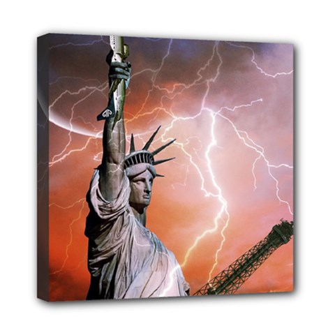 Statue Of Liberty New York Mini Canvas 8  X 8  by Nexatart