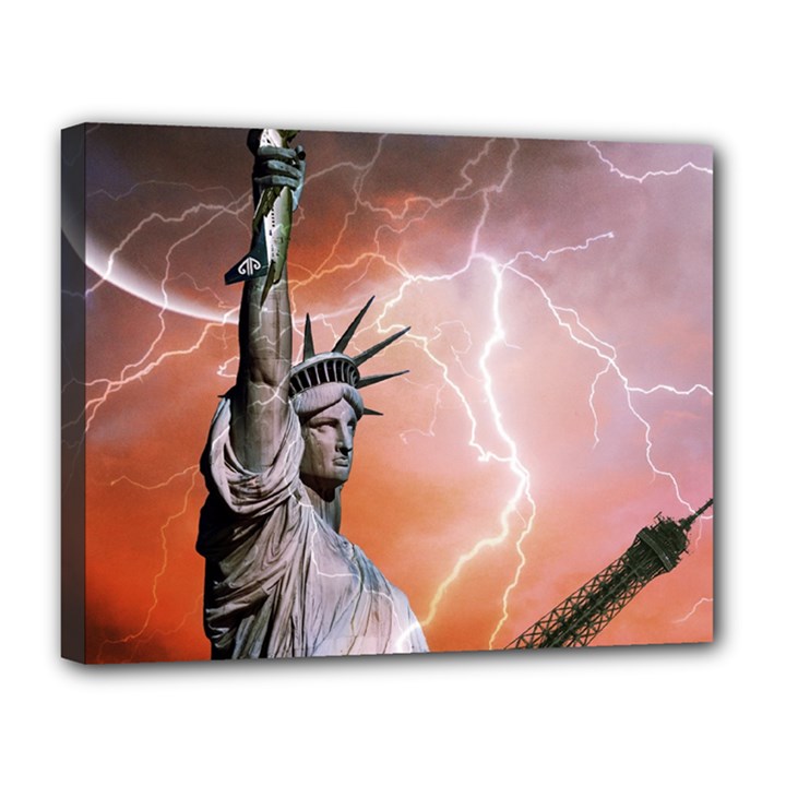 Statue Of Liberty New York Canvas 14  x 11 