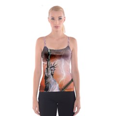 Statue Of Liberty New York Spaghetti Strap Top by Nexatart