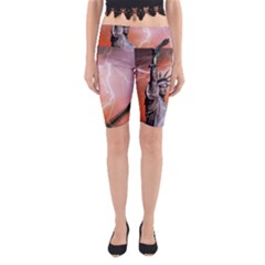 Statue Of Liberty New York Yoga Cropped Leggings by Nexatart